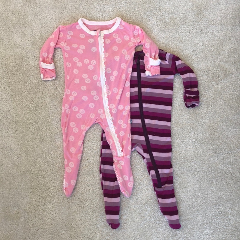 Baby Girl Kickee Pajamas - Set of 2